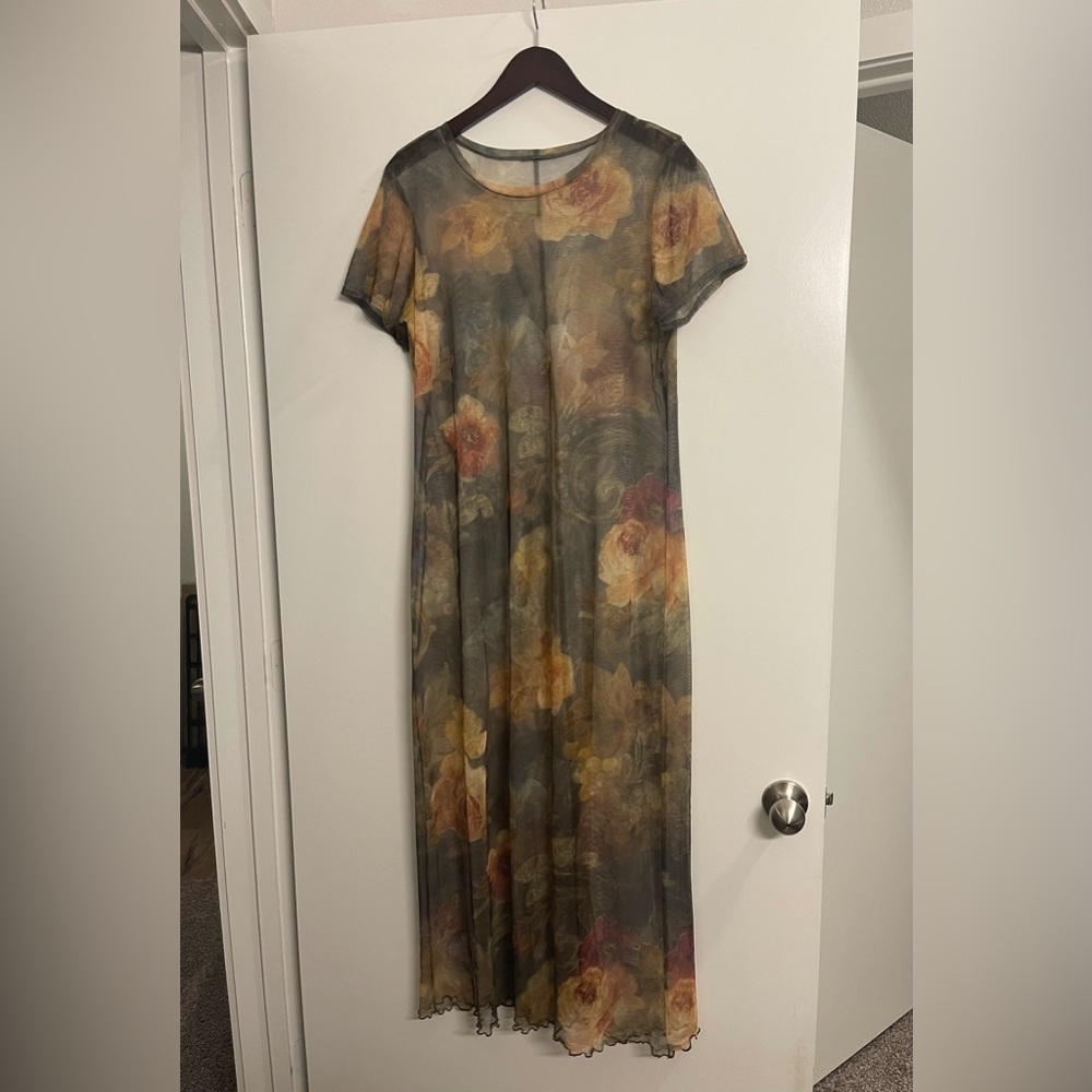 Floral Mesh Dress